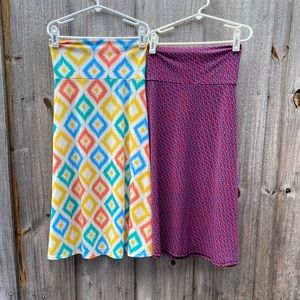 LulaRoe Azure multicolor skirts